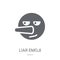 Liar emoji icon. Trendy Liar emoji logo concept on white background from Emoji collection