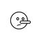 Liar emoji outline icon. Signs and symbols can be used for web, logo, mobile app, UI, UX