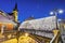 The Liar`s Bridge from the medieval town of Sibiu, in Transylvania during Christmas Fair