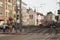 Liberec, Czechia - May 22, 2023: old tram in Palachova street - analog