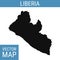 Liberia vector map with title