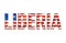 Liberian flag text font