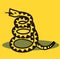 Libertarian rattlesnake yellow flag symbol