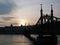 Liberty Bridge at Sundown in Budapest