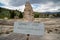 Liberty Cap, a dormant hot spring cone. Located in Mammoth Hot Springs area of Yellowstone