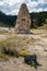 Liberty Cap, a dormant hot spring cone in Mammoth Hot Springs area of Yellowstone National Park