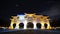 Liberty Square main gate of Chiang Kai-Shek Memorial Hall at night in Taipei, Taiwan.