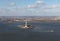 Liberty statue, NY, from above, USA