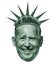 Liberty themed editorial cartoon portrait of Joe Biden.