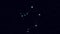 Libra constellation, gradually zooming rotating image with stars and outlines