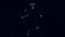 Libra constellation, gradually zooming rotating image with stars and outlines
