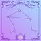 Libra constellation on a purple background.. Schematic representation of the signs of the zodiac