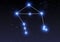 Libra constellation on starry sky