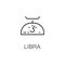 Libra flat icon or logo for web design.