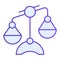 Libra flat icon. Scales blue icons in trendy flat style. Equal gradient style design, designed for web and app. Eps 10.