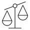 Libra line icon on white background. Vector icon, outline design. Eps 10