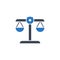 Libra related vector glyph icon.