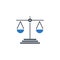 Libra related vector glyph icon.