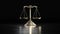 Libra Scales of justice. Law Legal System Crime concept. 3d illustration