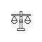 Libra scales outline icon