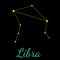 Libra vector constellation with stars
