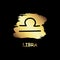 Libra zodiac gold icon , zodiac sign 