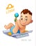 LIBRA zodiac sign. Baby Boy lies on the scales and playing rattle. LIBRA horoscope sign