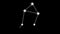 Libra zodiac sign horoscope constellation stars, dark sky blurred background