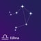 Libra zodiacal constellation vector illustration, horoscope symbol, sign of the zodiac