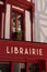 Librairie french text sign means bookshop bookseller on facade wall of store in france sells books
