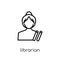 Librarian icon. Trendy modern flat linear vector Librarian icon