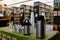 Library Aisles and Book Stacks With Coffee Station