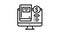 library book shop department line icon animation