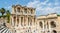 The Library of Celsus with tourists an ancient Roman building in Ephesus  Anatolia  Turkey