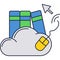 Library cloud icon e-book vector online access