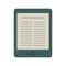 Library ebook icon flat isolated vector