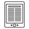 Library ebook icon, outline style