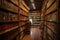 a library full of carefully organized books, each one in its own slot