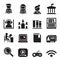 Library icon symbol set