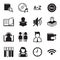 Library icons Illustration symbol Vector