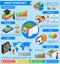 Library Isometric Infographics