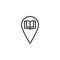 Library location pin line icon