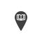 Library location pin vector icon