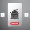 Library, school, education, learning, university Glyph Icon in Carousal Pagination Slider Design & Red Download Button