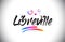 Libreville Welcome To Word Text with Love Hearts and Creative Handwritten Font Design Vector