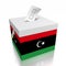 Libya - ballot box, voting concept - 3D illustration