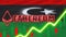 Libya Flag with Neon Light Effect Ethereum Coin Logo Radial Blur Effect Fabric 3D Illustration