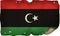 Libya Flag On Old Paper