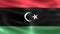 Libya flag - realistic waving fabric flag