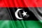 Libya Flag Rippled Effect Illustration